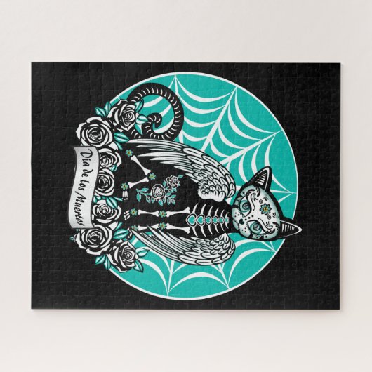 Suiker schedel legpuzzel (Horizontaal)