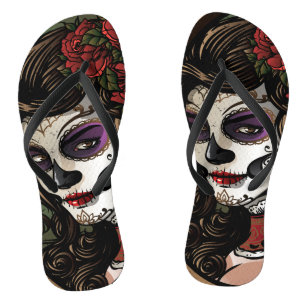 Suiker Schedel meisje - paar teenslippers