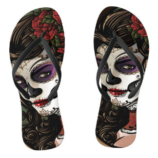Suiker Schedel meisje - paar teenslippers