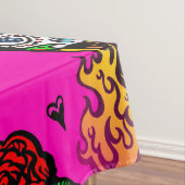 suiker schedel meisje tafelkleed tafelkleed tafelk (Voorbeeld)