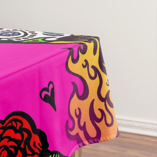 suiker schedel meisje tafelkleed tafelkleed tafelk (Voorbeeld)