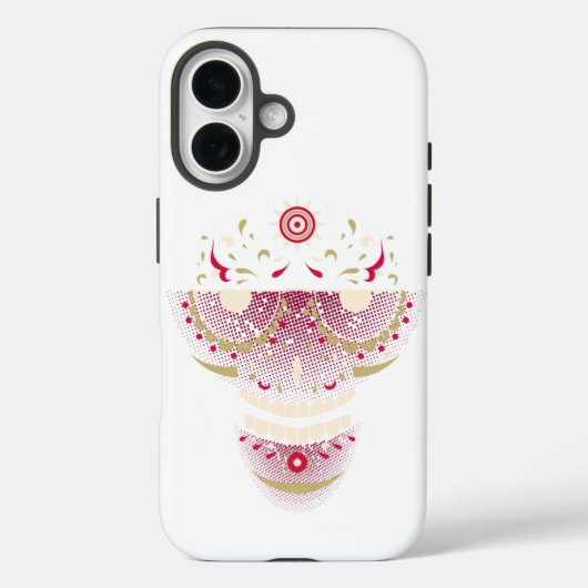 Suiker Schedel met Retro Bril iPhone Hoesje | Día (Achterkant)