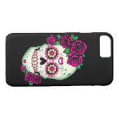 Suiker schedel met Rozen Case-Mate iPhone Case (Achterkant (Horizontaal))