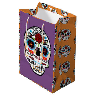 Suiker Schedel Mexicaans Spaans Skelet Feestje Medium Cadeauzakje