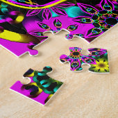 Suiker schedel Neon Roze Legpuzzel (Zijkant)