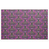 Suiker schedel Neon Roze Stof (Fat Quarter)