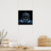Suiker Schedel Nevel Pompoen Poster (Keuken)