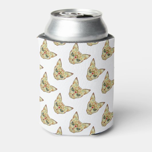 Suiker schedel - ontwerp van het Tattoo Blikjeskoeler (Blikje Achterkant)