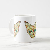 Suiker schedel - ontwerp van het Tattoo Koffiemok (Voorkant links)