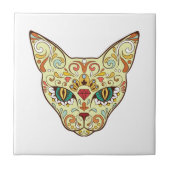 Suiker schedel - ontwerp van het Tattoo Tegeltje (Voorkant)