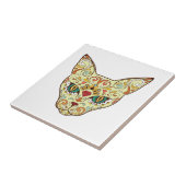 Suiker schedel - ontwerp van het Tattoo Tegeltje (Zijkant)