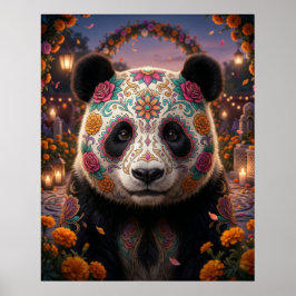 Suiker Schedel Panda Poster