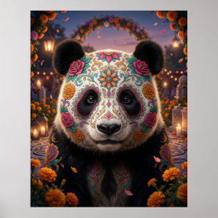 Suiker Schedel Panda Poster