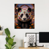 Suiker Schedel Panda Poster (Thuiskantoor)
