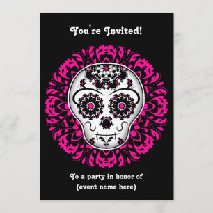 Suiker schedel partij kaart