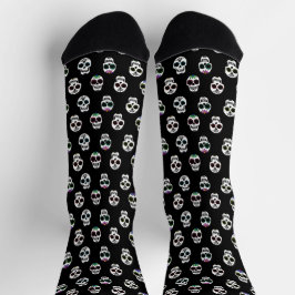Suiker schedel Patroon Halloween Socks Sokken