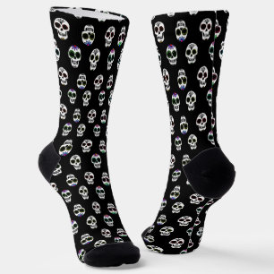 Suiker schedel Patroon Halloween Socks Sokken