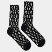 Suiker schedel Patroon Halloween Socks Sokken (Rechts)