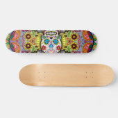 Suiker Schedel Patroon Persoonlijk Skateboard (Horizontaal)