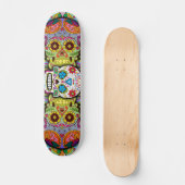 Suiker Schedel Patroon Persoonlijk Skateboard (Voorkant)