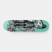 Suiker schedel persoonlijk skateboard (Horizontaal)
