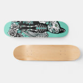 Suiker schedel persoonlijk skateboard (Horizontaal)