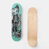 Suiker schedel persoonlijk skateboard (Voorkant)