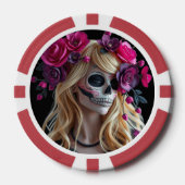Suiker-schedel pokerfiches poker chips (Voorkant)