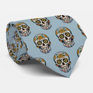 Suiker Schedel Pop Art Dia de los Muertos Stropdas
