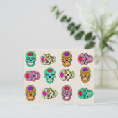 Suiker Schedel Postkaart (Staand voorkant)