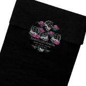 Suiker Schedel Roze Rozen | Gotische Glamour Dank Ronde Sticker