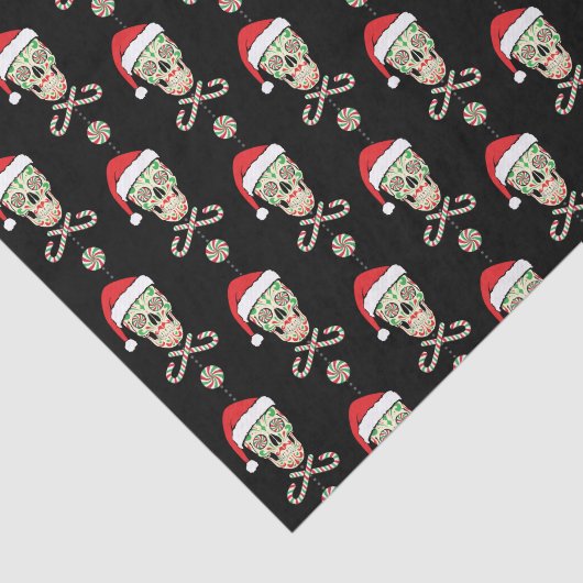 suiker schedel santa patroon aanpasbaar tissuepapier (Detail)