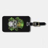 Suiker Schedel St. Patrick's Dag Klavertje Bagagelabel (Voorkant horizontaal)