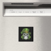 Suiker Schedel St. Patrick's Dag Klavertje Magneet (Insitu (Vaatwasser))