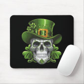 Suiker Schedel St. Patrick's Dag Klavertje Muismat (Met muis)