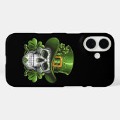 Suiker Schedel St. Patrick's Day Klaver Case-Mate iPhone Case (Achterkant (horizontaal))