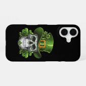 Suiker Schedel St. Patrick's Day Klaver iPhone 16 Hoesje (Achterkant horizontaal)