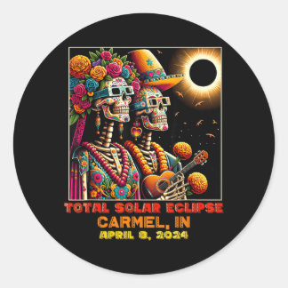 Suiker Schedel Totale Zonsverduistering Carmel Ind Ronde Sticker