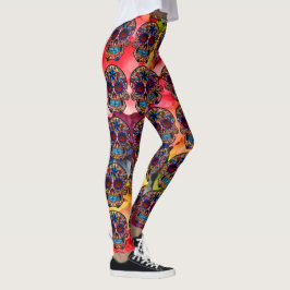 Suiker schedel Verkleurde giegrootjes Leggings