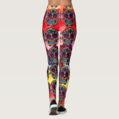 Suiker schedel Verkleurde giegrootjes Leggings (Achterkant)