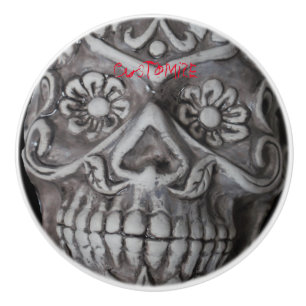 Suiker schedeldag van de dode Thunder_Cove Keramische Knop