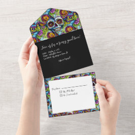 Suiker Schedels All In One Uitnodiging