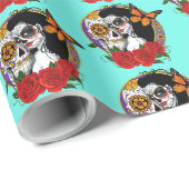 Suiker Schedels Art Nouveau Cadeaupapier (Rol Hoek)