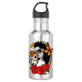 Suiker Schedels Art Nouveau Waterfles (Voorkant)