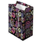 Suiker Schedels & Bloemen Medium Cadeauzakje (Voorkant Gekanteld)