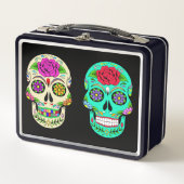 Suiker Schedels Metalen Lunchbox (Voorkant)