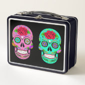 Suiker Schedels Metalen Lunchbox (Voorkant)
