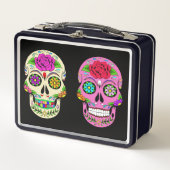 Suiker Schedels Metalen Lunchbox (Voorkant)