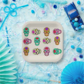 Suiker Schedels Papieren Bord (Feest)