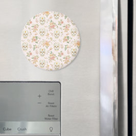 Suiker Schedels Perzik Bloemen Magneet